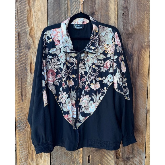 Silver Threads Jackets & Blazers - Vintage Floral Windbreaker Jacket Womens Oversized Boho Prairie Cottagecore